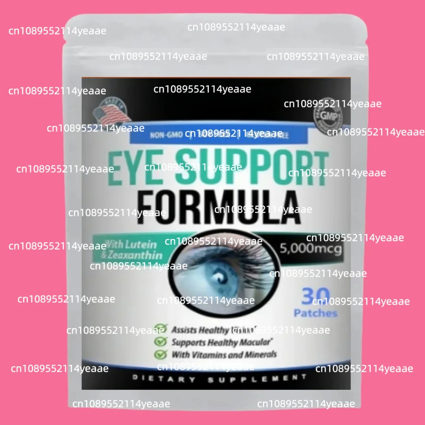 Tidesmit Eye Health Supplement: 30 Lutein & Zeaxanthin transdermal patches for vision support and eye strain relief.