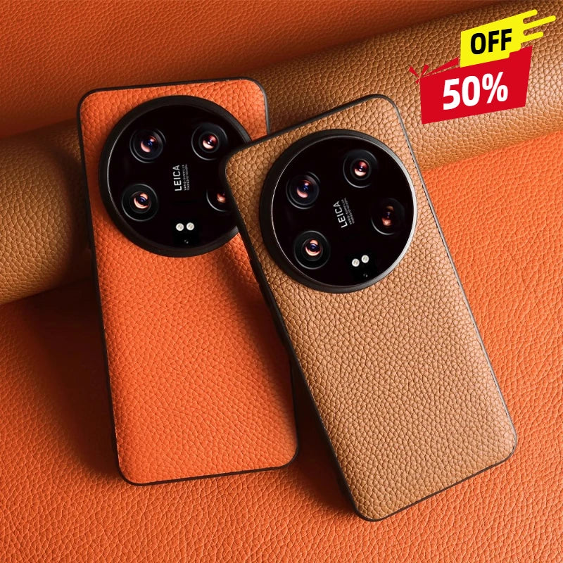 Xiaomi 14 Ultra Leather Case - Litchi Pattern Slim Fit Protection Tidesmit