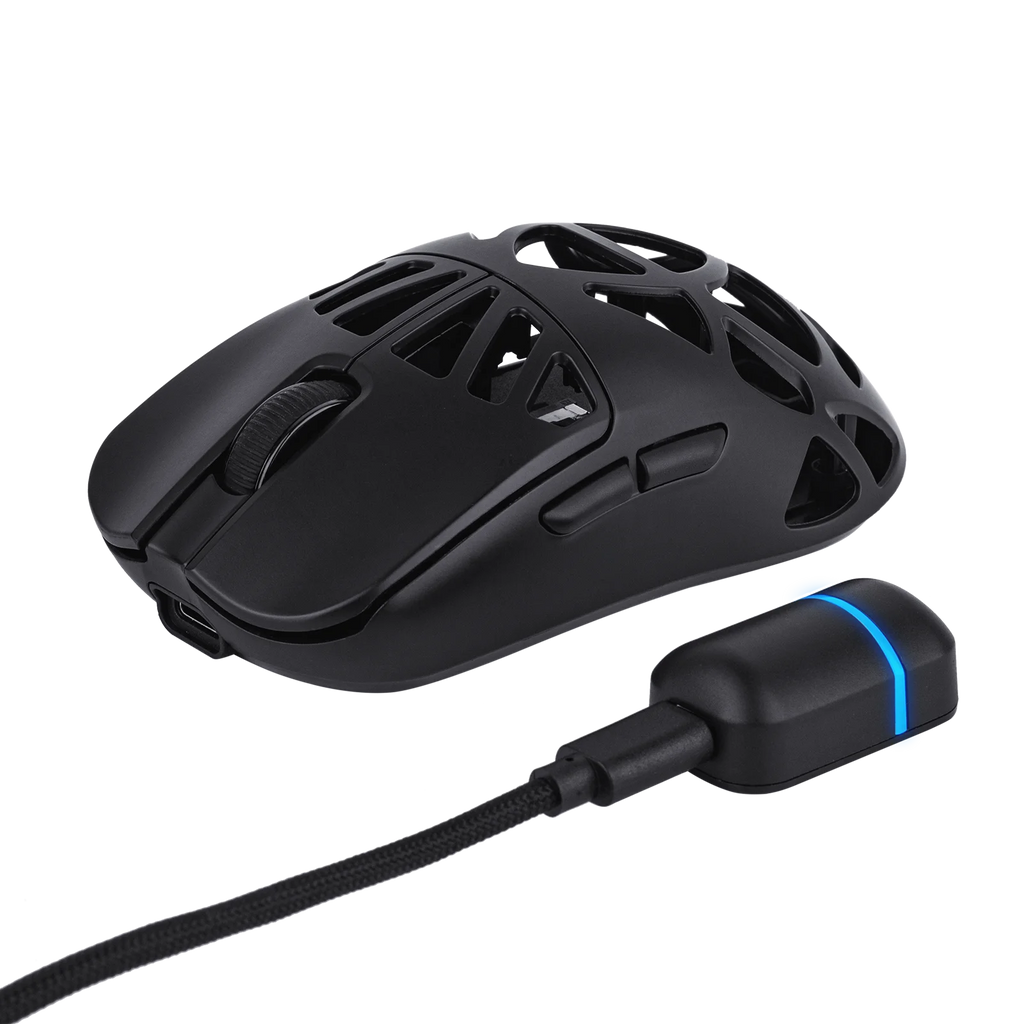 EPOMAKER Carbon X Wired/2.4G/BT Wireless Gaming Mouse 400 to 30,000 DPI Adjustable with PAW3950 Sensor for PC/Mac/Linux
