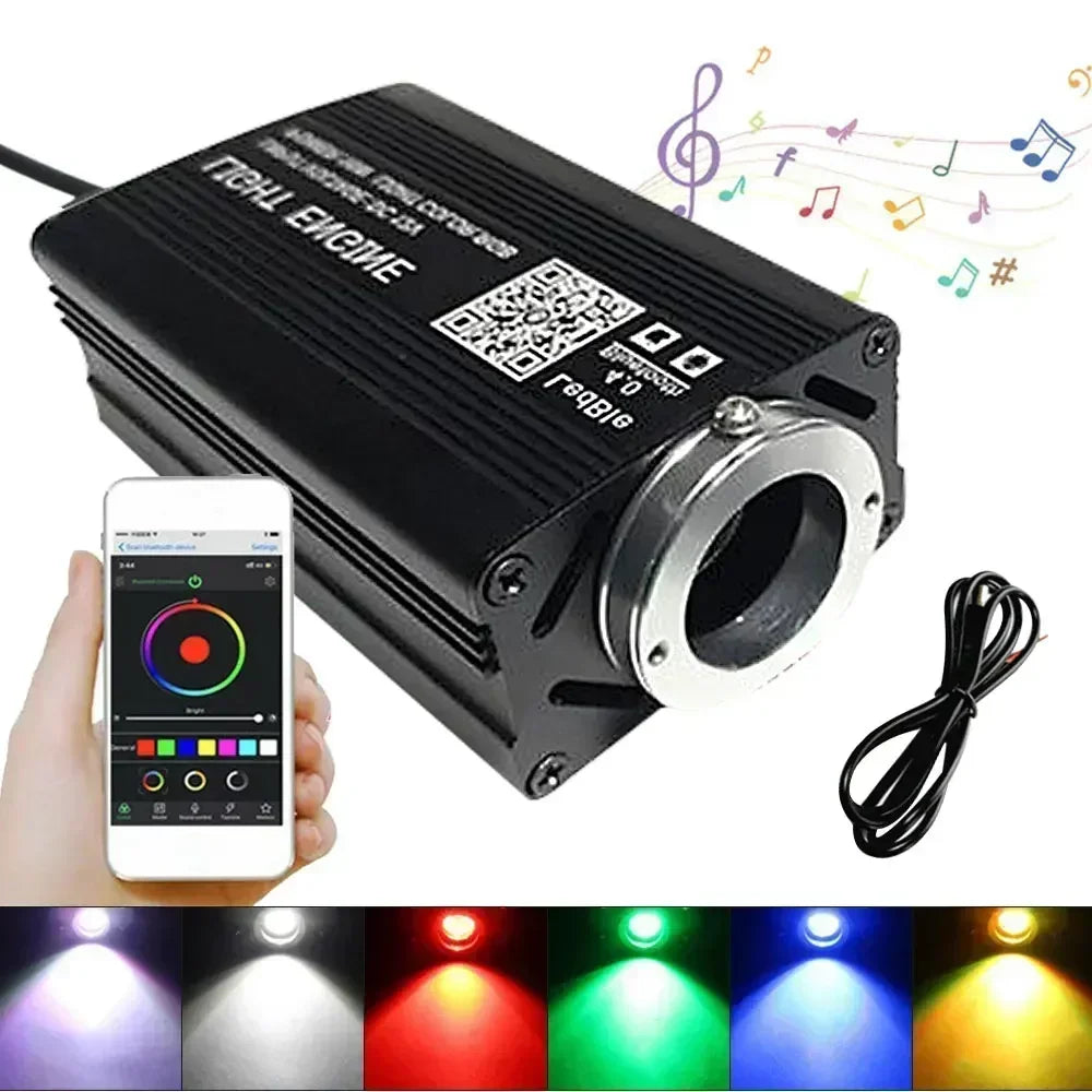 Fiber Optic Star Ceiling Kit - RGB Music Control with 16W LED Light Engine Tidesmit