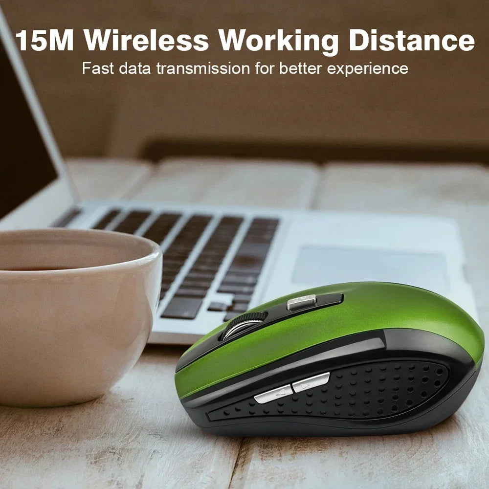 Computer Mouse Wireless USB Adjustable Gamer Gaming 6 Button Optical  2.4 USB Receiver for Computer PC Accessories