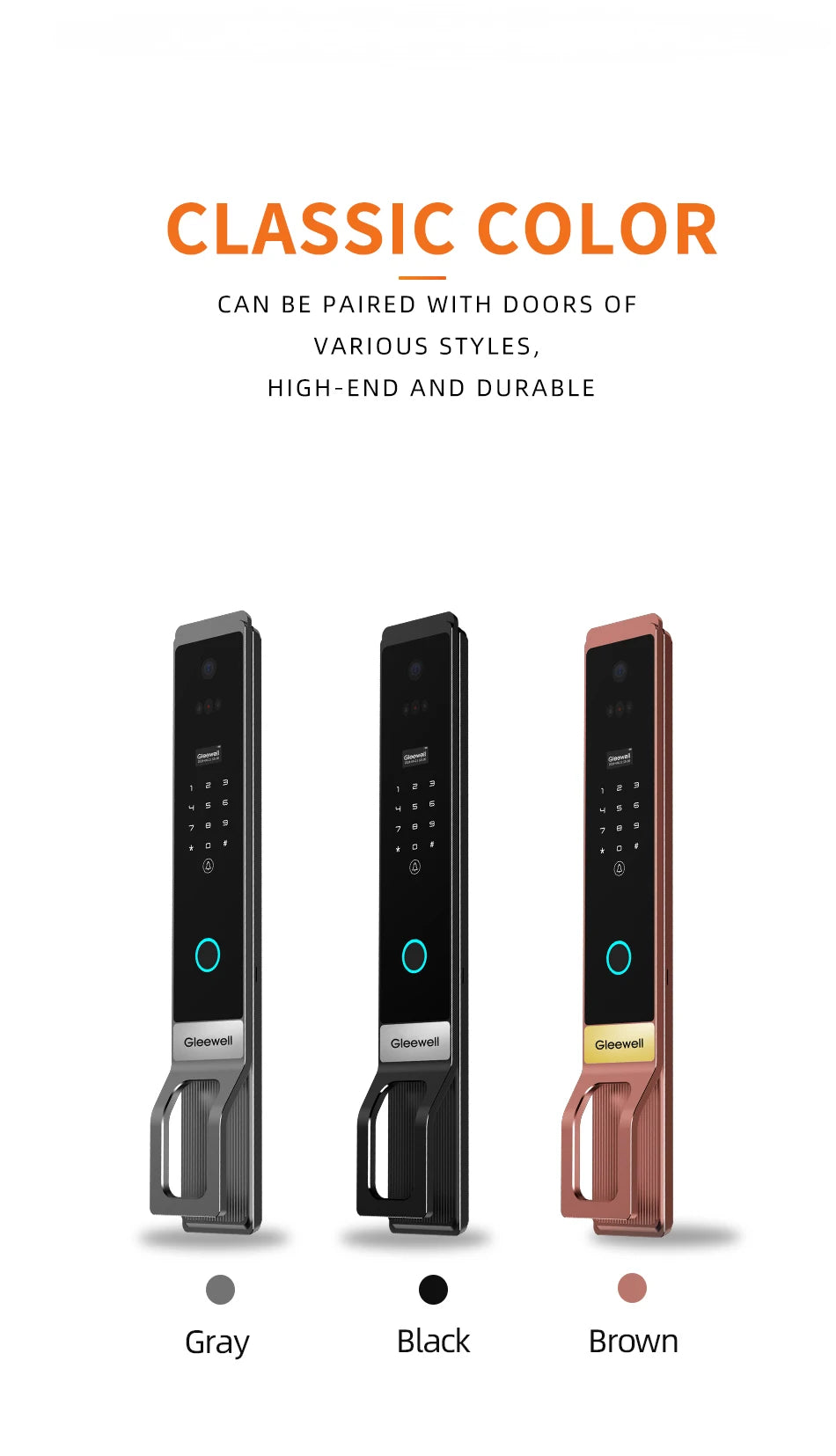 3D Palmar Vein Smart Door Lock Tuya U Smart Go Security Camera Intelligent Biometric Fingerprint And Face Recognition Smart Lock
