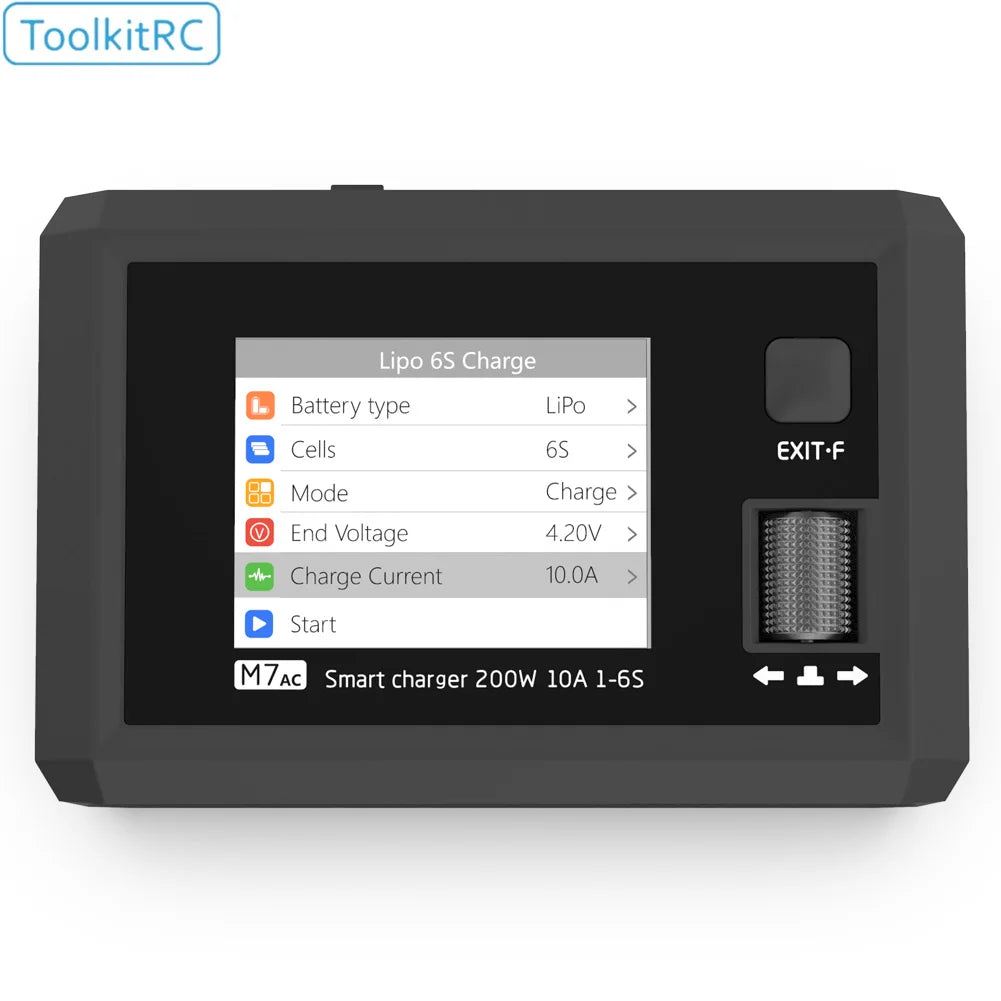 ToolkitRC M7AC Dual Smart Charger 300W for Camera and GPS Drones Tidesmit