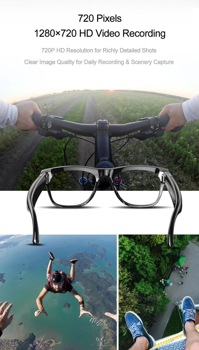 AI Smart Glasses with 100MP Camera & Spatial Audio - Tidesmit Tidesmit