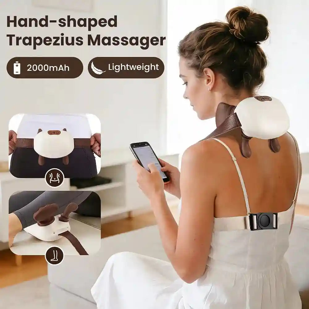 Neck and Shoulder Massager with 4D Kneading for Targeted Pain Relief Relaxation Treatment Tidesmit