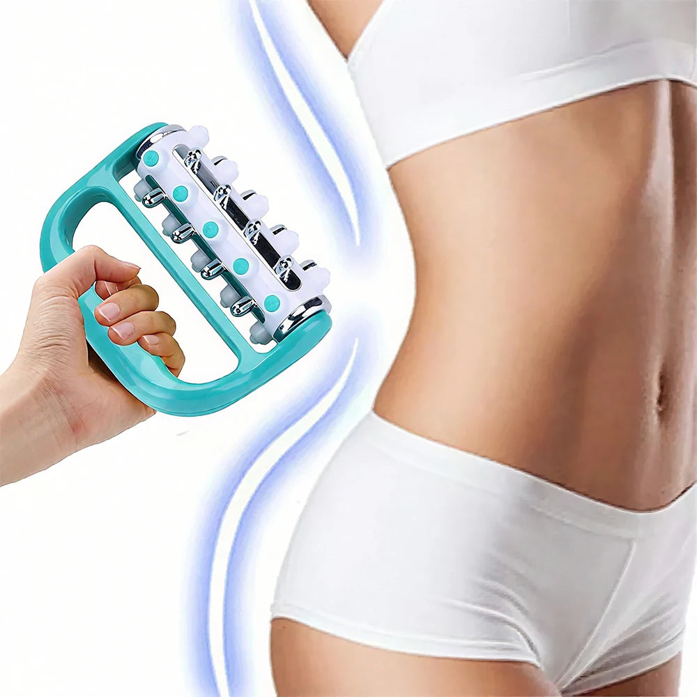 Handheld Cellulite Massager with 360° Rotating Roller - Green Back Massage Instrument Tidesmit