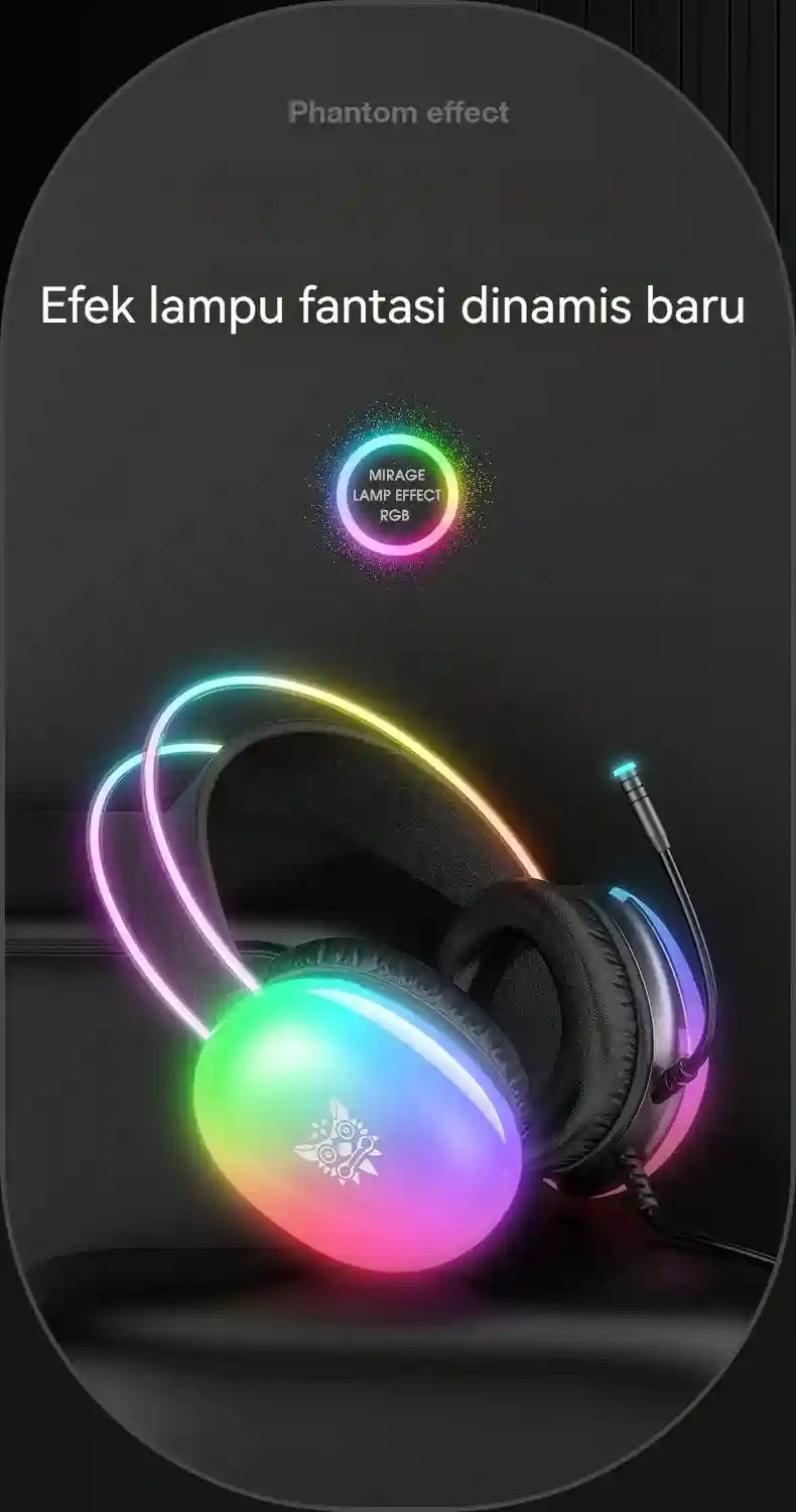 Gaming Headset with Noise Canceling Mic - Over-Ear Low Latency Black Tidesmit