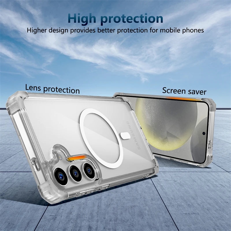 Samsung Galaxy S25 Ultra Magnetic Case | Shockproof Clear Cover Tidesmit