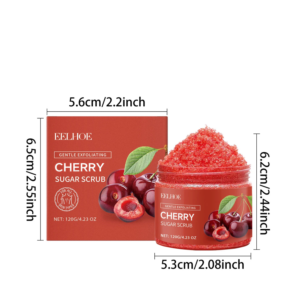 Cherry Sugar Body Scrub for Smooth Skin - Exfoliating Set Scrubs Treatments Tidesmit