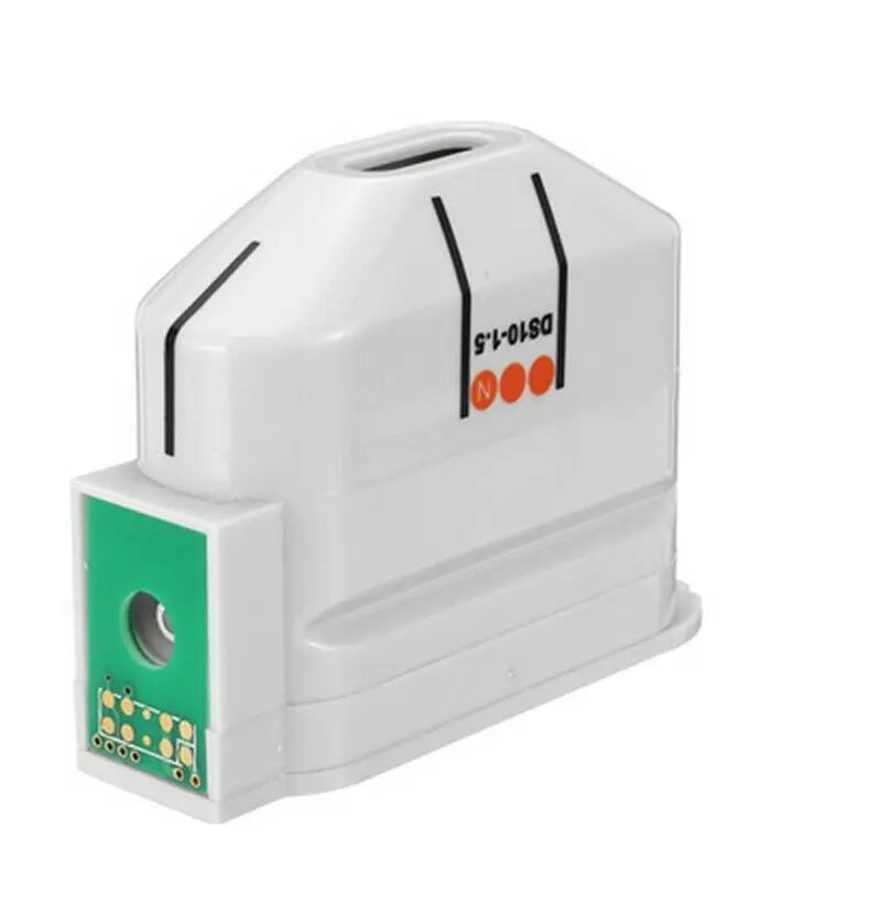 White HIFU machine replacement cartridge with green circuit board for facial anti-aging ultrasound beauty device.