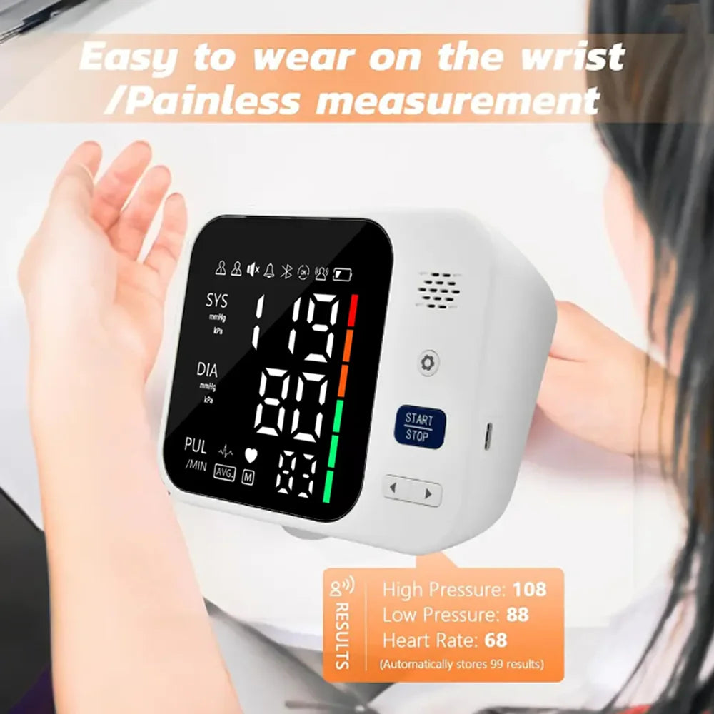 Automatic Tonometer Upper Arm Blood Pressure Monitor High Accurate Pressure Measure Tool Sphygmomanometer Tensiometer BP Monitor