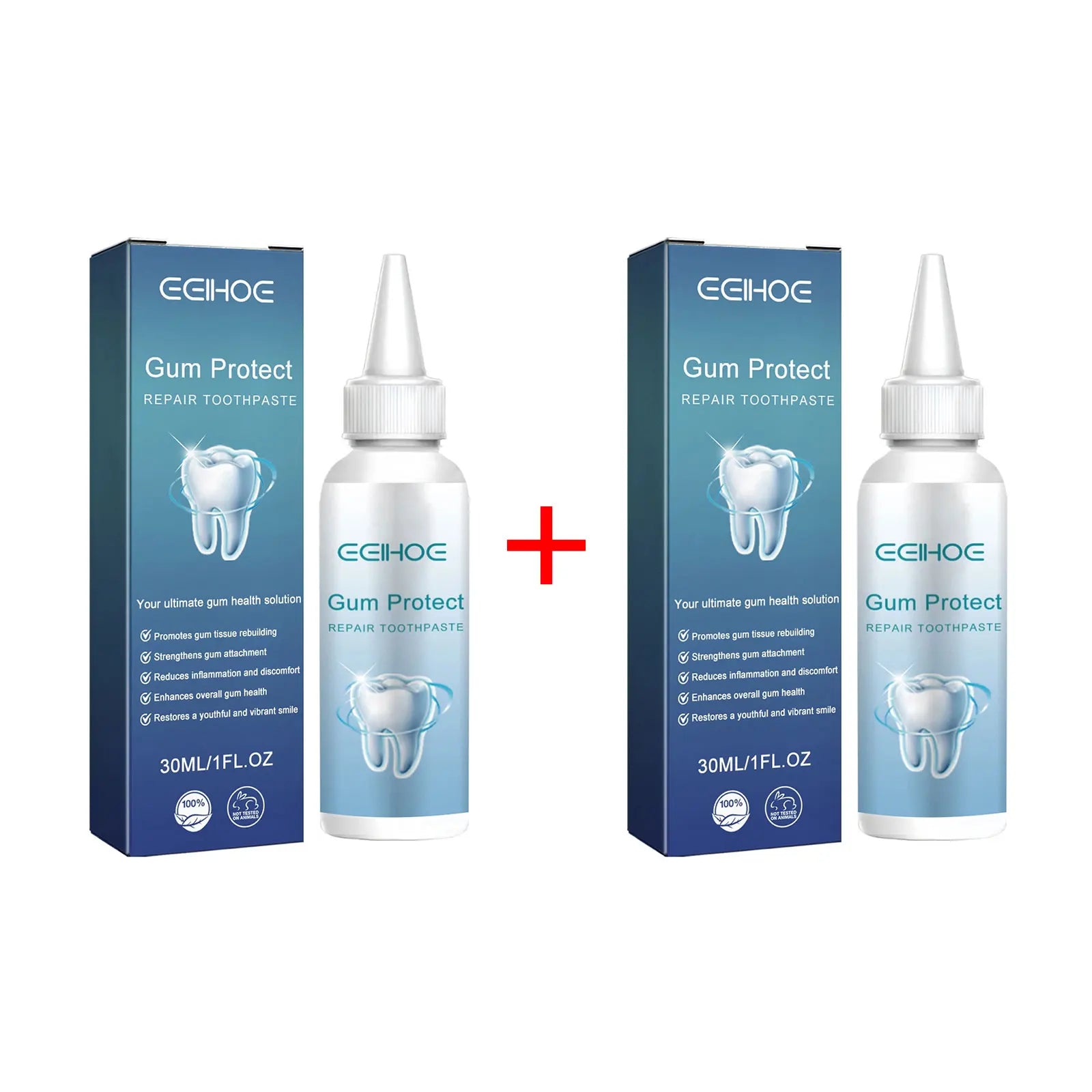 Tidesmit EELHOE gingival repair toothpaste for teeth whitening, plaque removal, and gum care therapy.