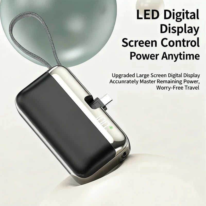 Tidesmit 20000mAh Portable Power Bank with Built-in Fast Charging Cable Tidesmit