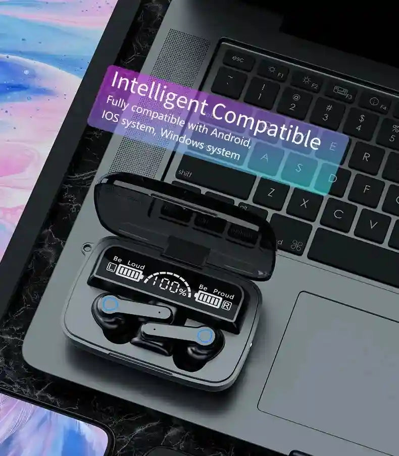 Wireless Bluetooth Gaming Earbuds with Active Noise Cancellation - Black Tidesmit