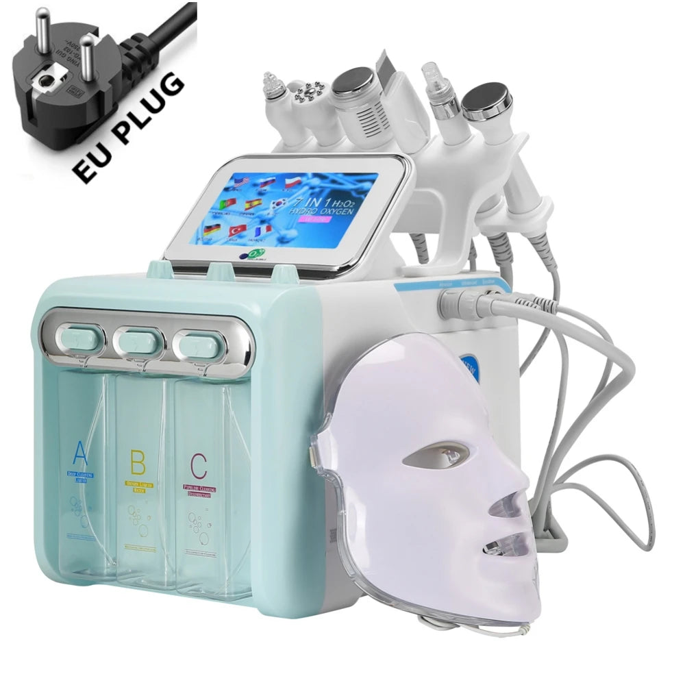 Hydra Facial Machine: 7-in-1 Professional Skin Cleansing Tool Body Shaping Massage Equipment EU PLUG Tidesmit