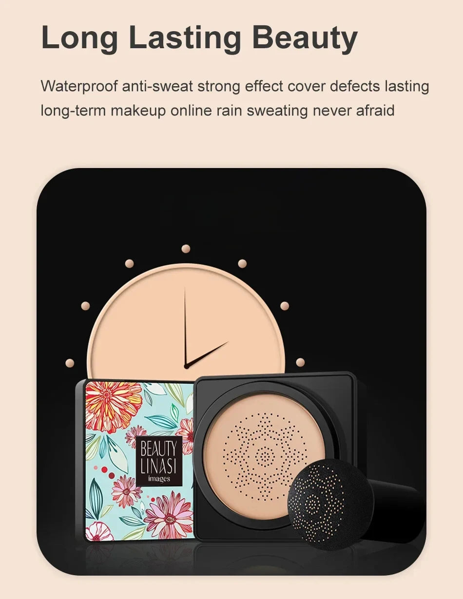 Tidesmit mushroom head air cushion CC cream moisturizing foundation and oil control concealer makeup shade swatch