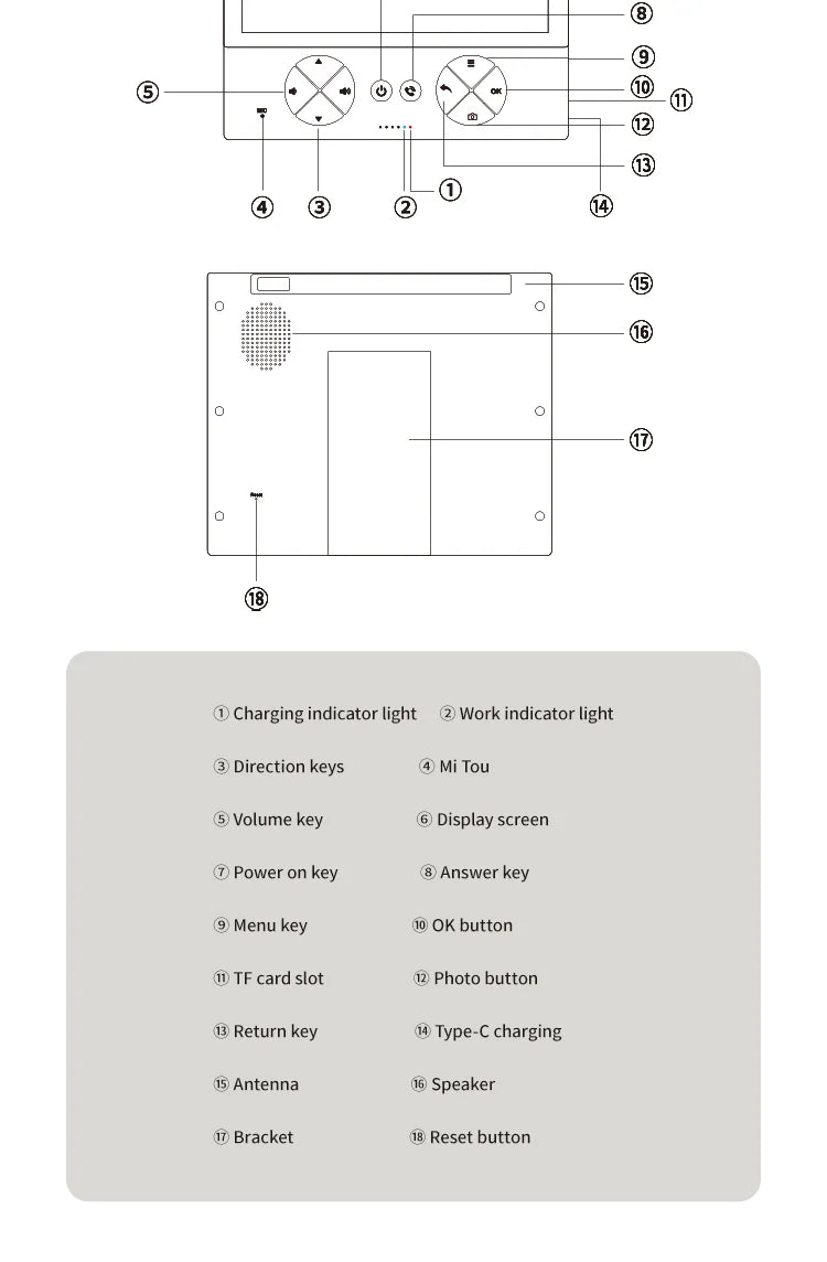 4.3 "visual electronic doorbell 100-degree wide-angle ultra-long standby infrared night vision intelligent cat eye monitoring