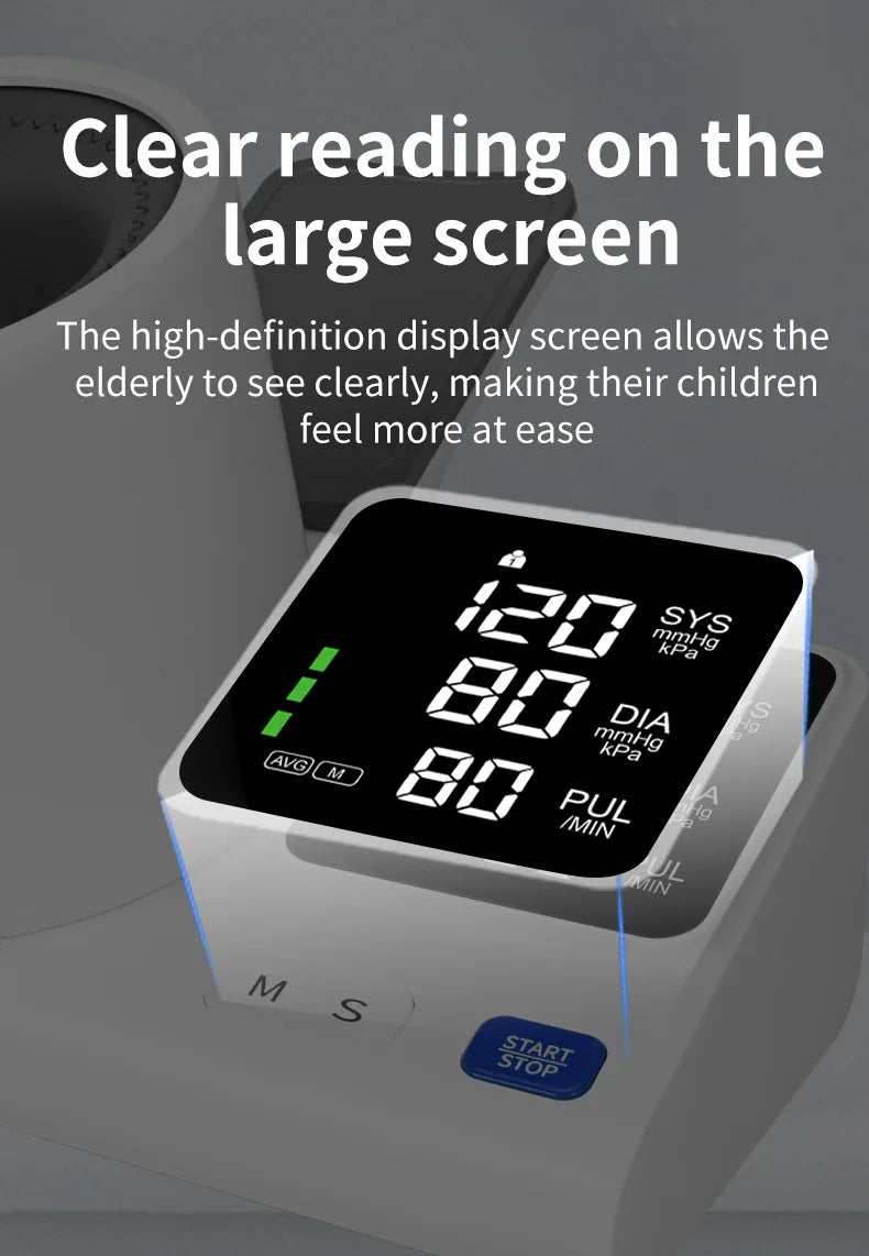 Household Medical Upper Arm Blood Pressure Monitor Foldable Arm Tunnel Blood Pressure Monitor Heart Rate Pulse Monitor