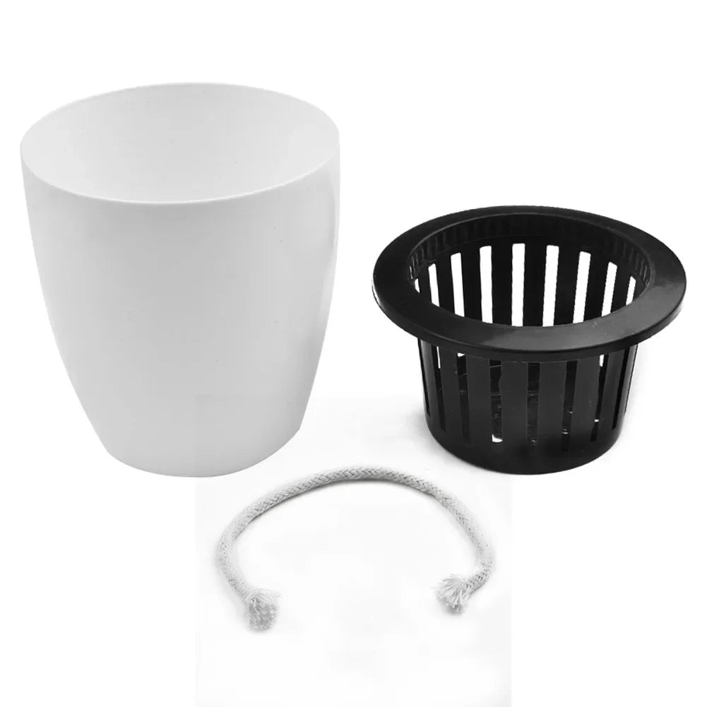 Lazy Flower Pot Self-Watering Plant Flower Pot Planter  For Soilless Planting Flowers Tabletop Bonsai Decor Home Garden Supplies