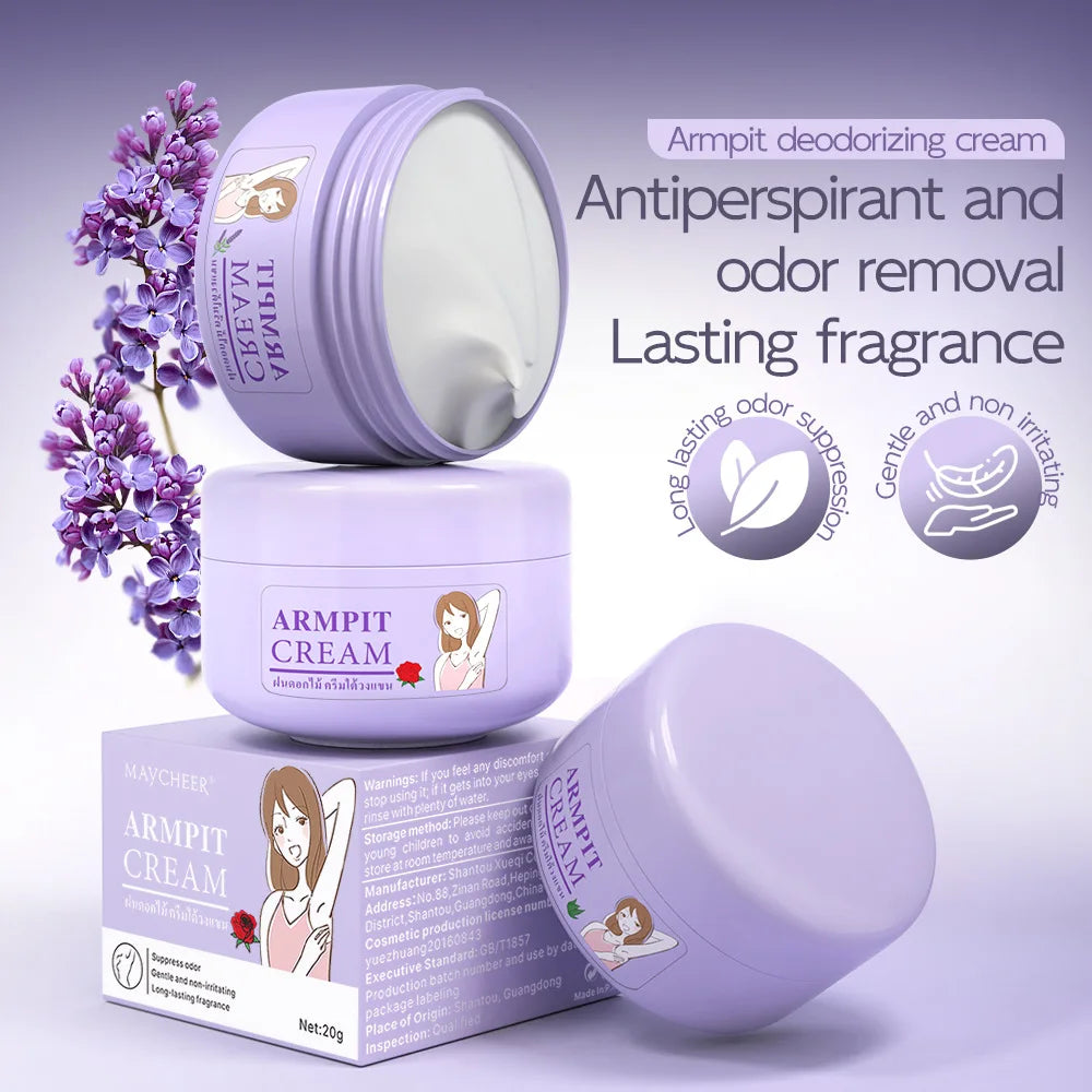 Tidesmit underarm antiperspirant cream for all-day sweat control, odor suppression, and effective odor prevention.