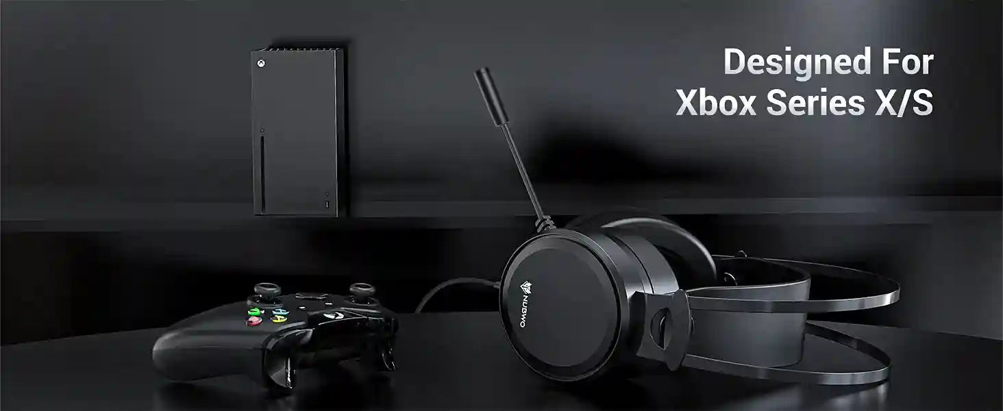 Tidesmit Gaming Headset with Noise Canceling Mic - Black PS5 PC Xbox Tidesmit
