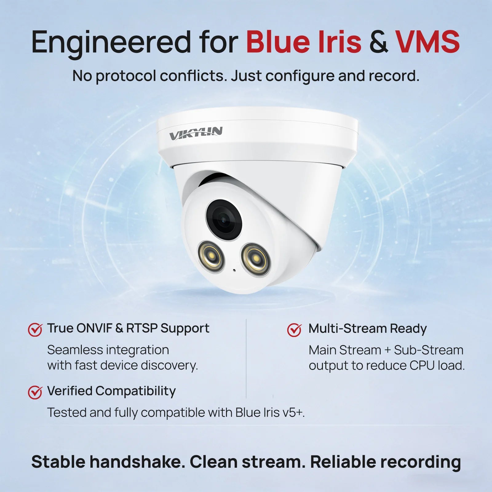 VIKYLIN 5/8MP Full Color IP Camera Outdoor POE Onvif Wide Angle 2.8mm AI Humanoid Detection Home CCTV Surveillance Camera IP67