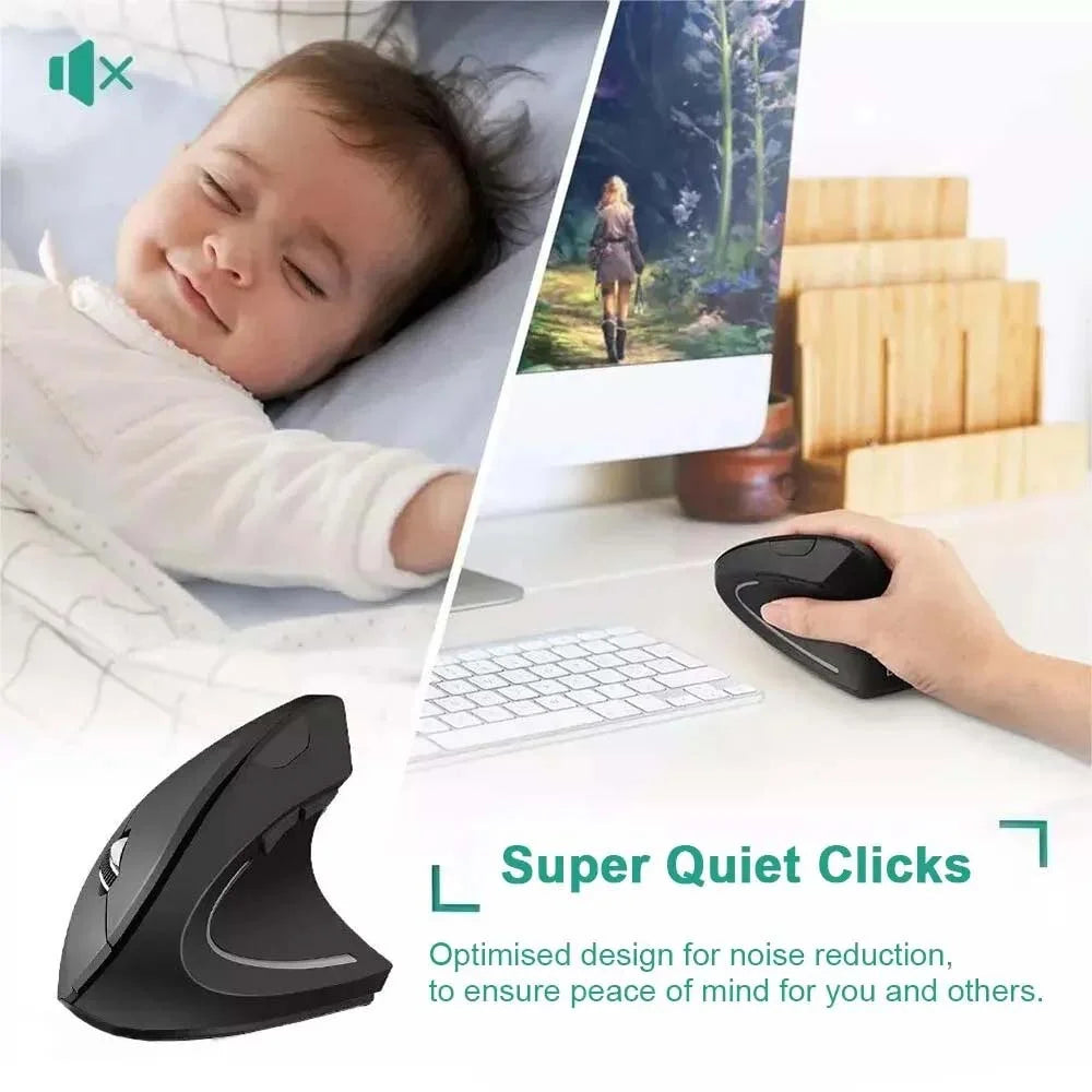 Ergonomic Wireless Dry Battery Mouse 2.4G Right Hand Mouse Distance Transmission Gaming Mouse For Huawei Xiaomi Notebook Macbook