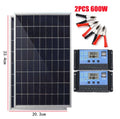 300W 12V Solar Panel Kit Complete Polycrystalline USB Power Portable Outdoor Rechargeable Solar Cell Solar Generator for Home