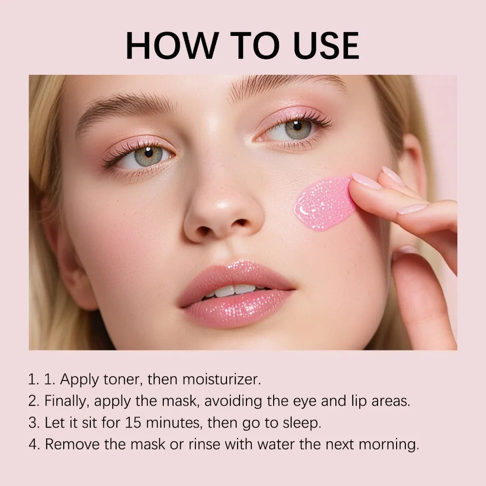Tidesmit Korean Night Collagen Sleep Mask texture close-up for firming skin and glass-like glow