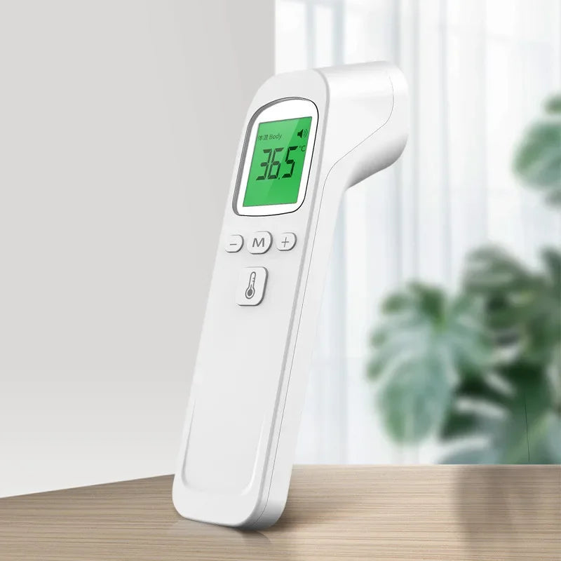 Wrist Blood Pressure Monitor LED English Voice Broadcast Tonometer BP Monitor Non Contact Infrared Medical Thermometer