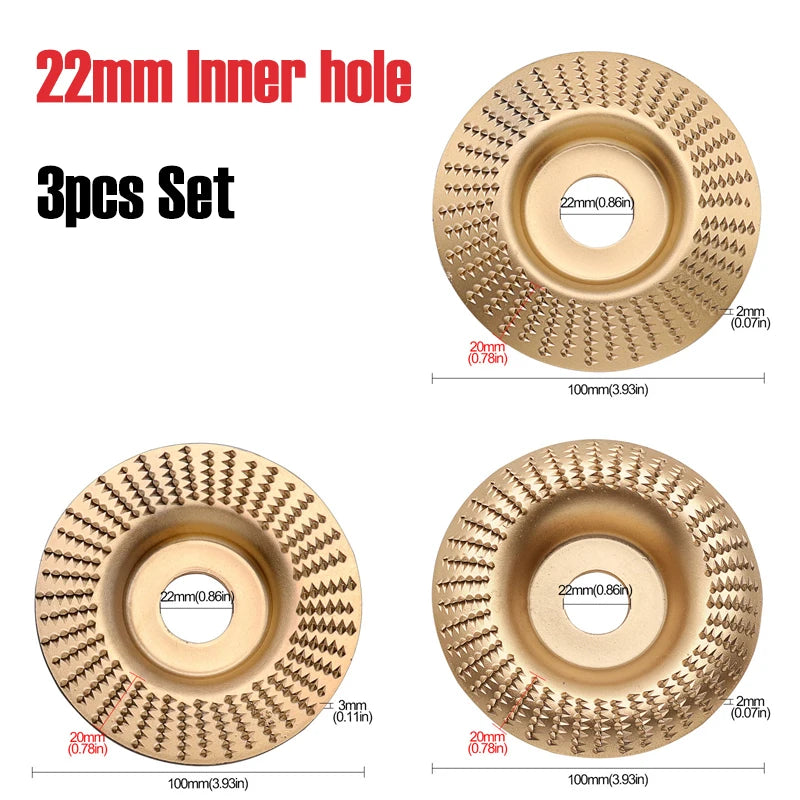 4" Woodworking Shaping Sanding Prick Saw Blade Angle Grinder Round Polishing Disc Wood Tea Tray Carving Power Tools Accessories