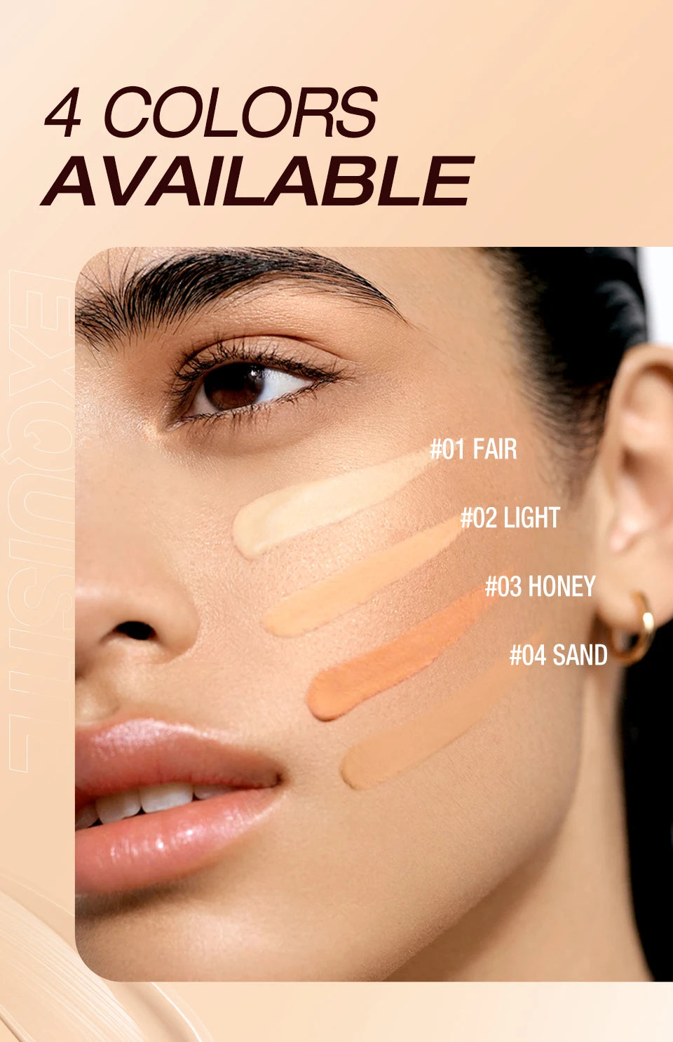 Tidesmit matte concealer for dark circles showing waterproof lightweight face makeup texture and full coverage finish