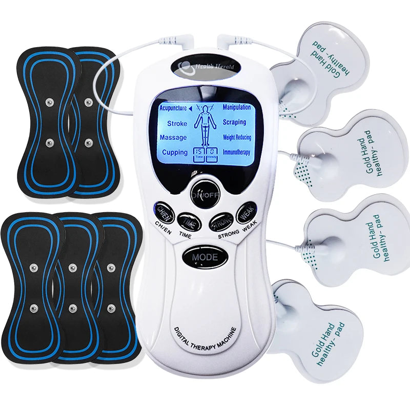 TENS Unit Muscle Stimulator - Portable Pain Relief Massager by Tidesmit Relaxation Treatment Tidesmit
