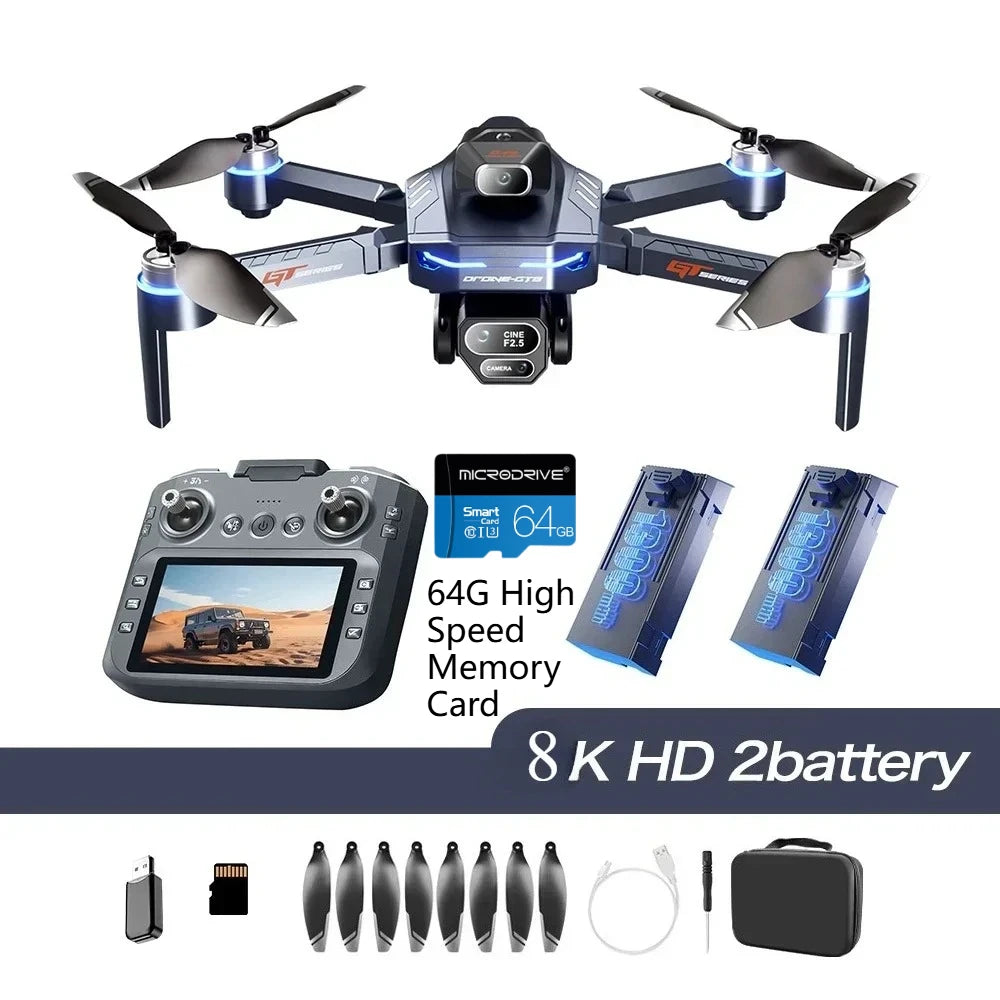 4K Camera Drone Foldable Obstacle Avoidance Quadcopter GT8 Series GT8-8K-2B-64G Tidesmit