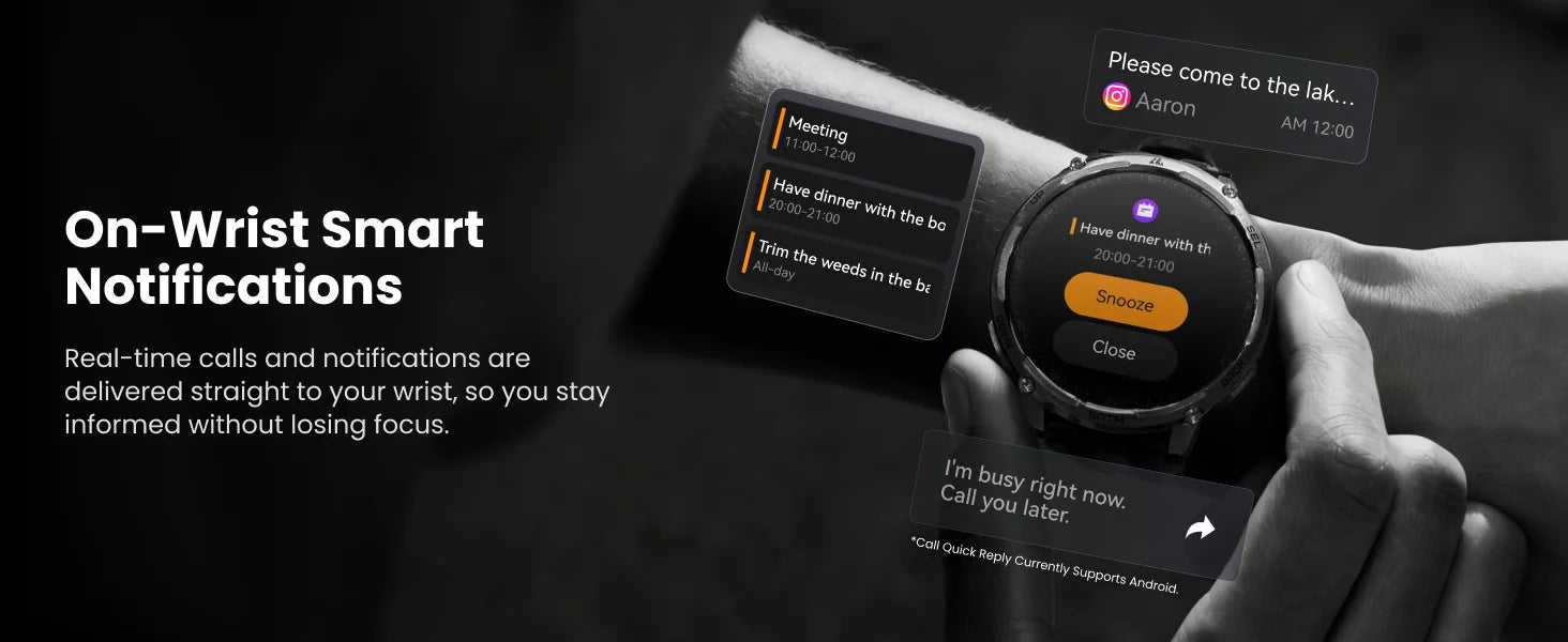 KOSPET TANK T4C Men's Military Smartwatch Rugged GPS Watch with Flashlight 5ATM Waterproof & All-Day Health Tracking