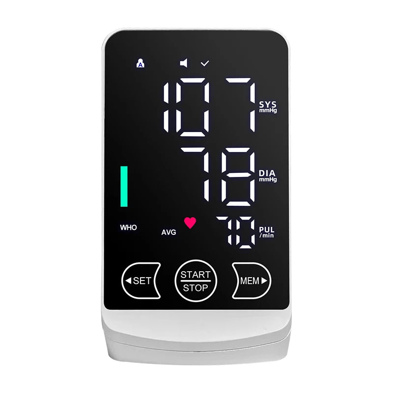 English/Spanish Voice Large Display Screen Rechargeable Automatic Tonometer Arm Blood Pressure Monitor Digital Tensiometer