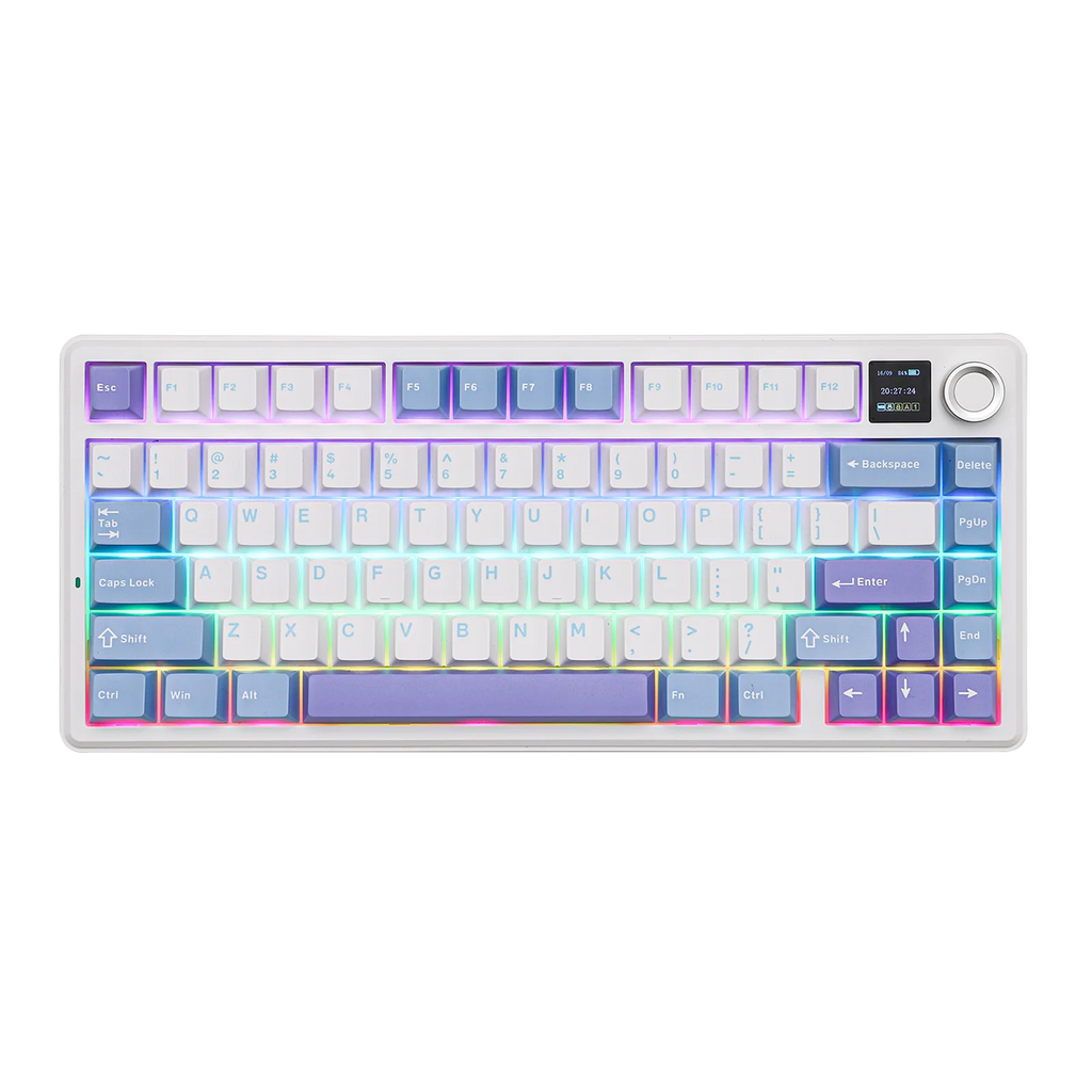 EPOMAKER X AULA F75 MAX Compact 75% ANSI Layout Wired/Bluetooth/2.4GHz Wireless Mechanical Keyboard with TFT Screen and a Knob