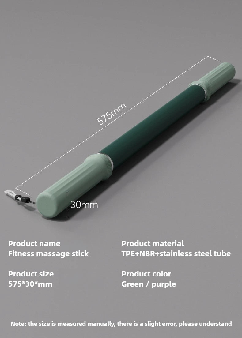 Fascia Massage Roller Stick for Deep Muscle Relief - Green/Purple Fascia Gun Tidesmit