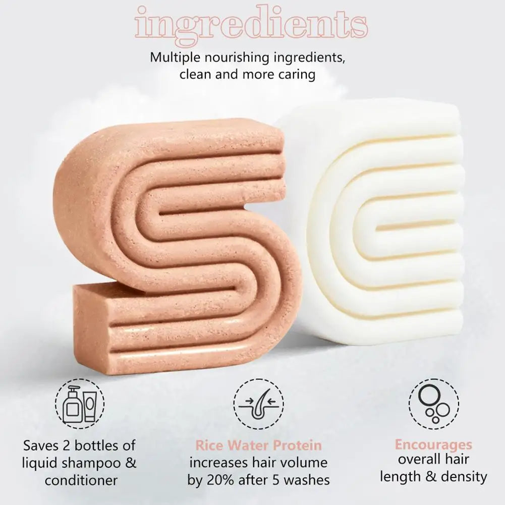 Rice Shampoo Soap Bar Conditioner Natural Organic Rice Solid Shampoo Bar Strengthen Hair Roots Damaged Hair Treatment Hair Care