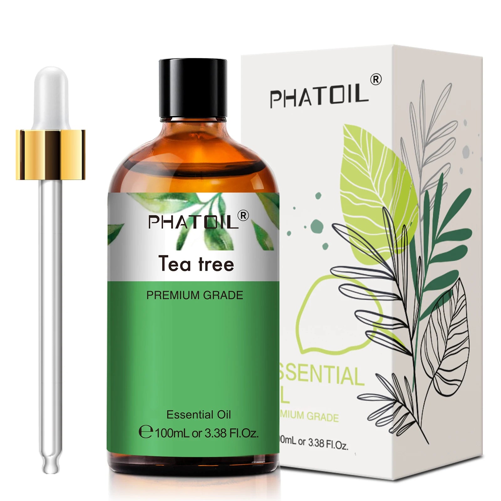 PHATOIL 100ml Lavender Peppermint Lemon Eucalyptus Lemongrass Essential Oil Natural Plant Pure Essential Oils For Diffuser