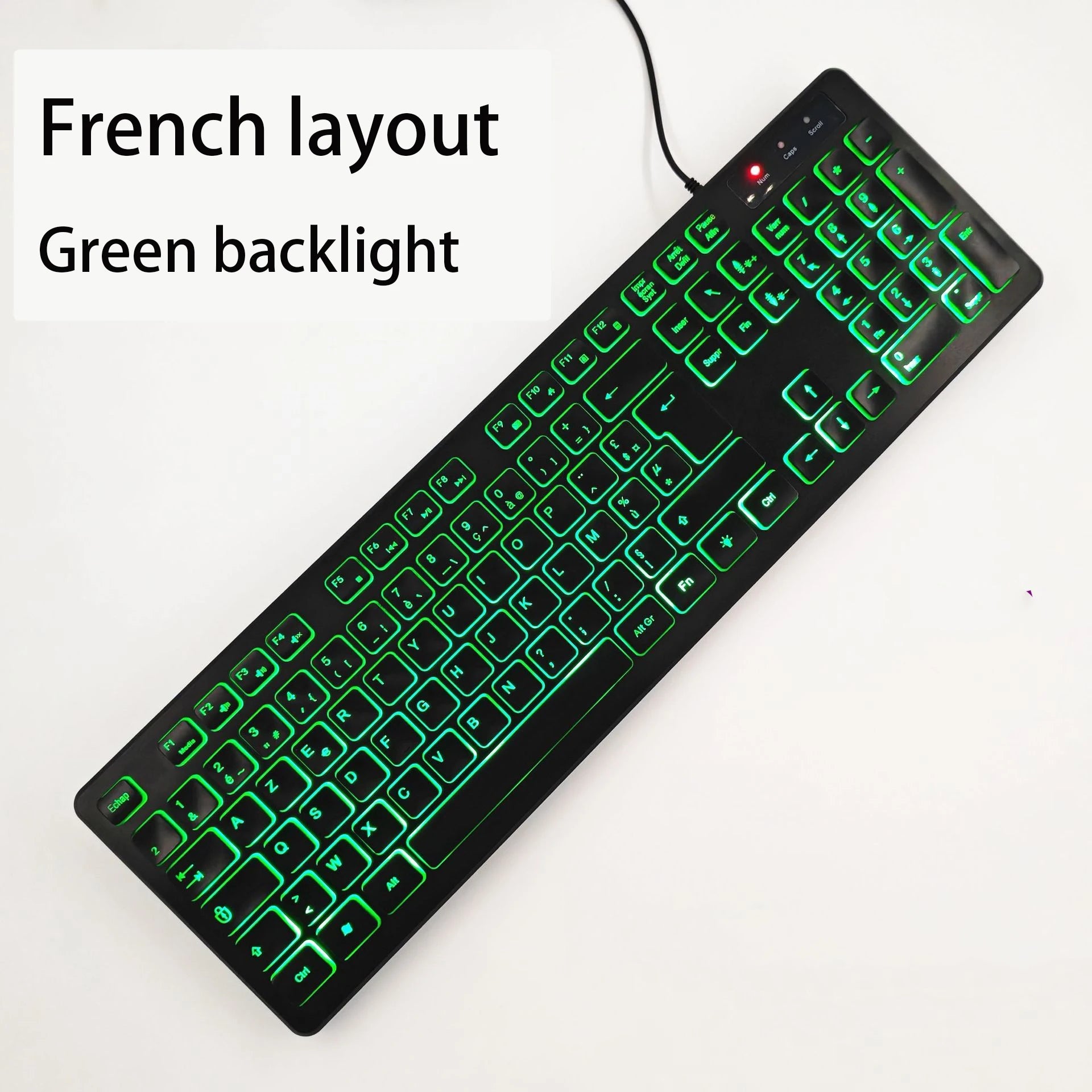 French（AZERT）/Spanish/Russian/Arabic/German keyboard layout Backlit wired Desktop Gaming Keyboard For Desktop Computer office