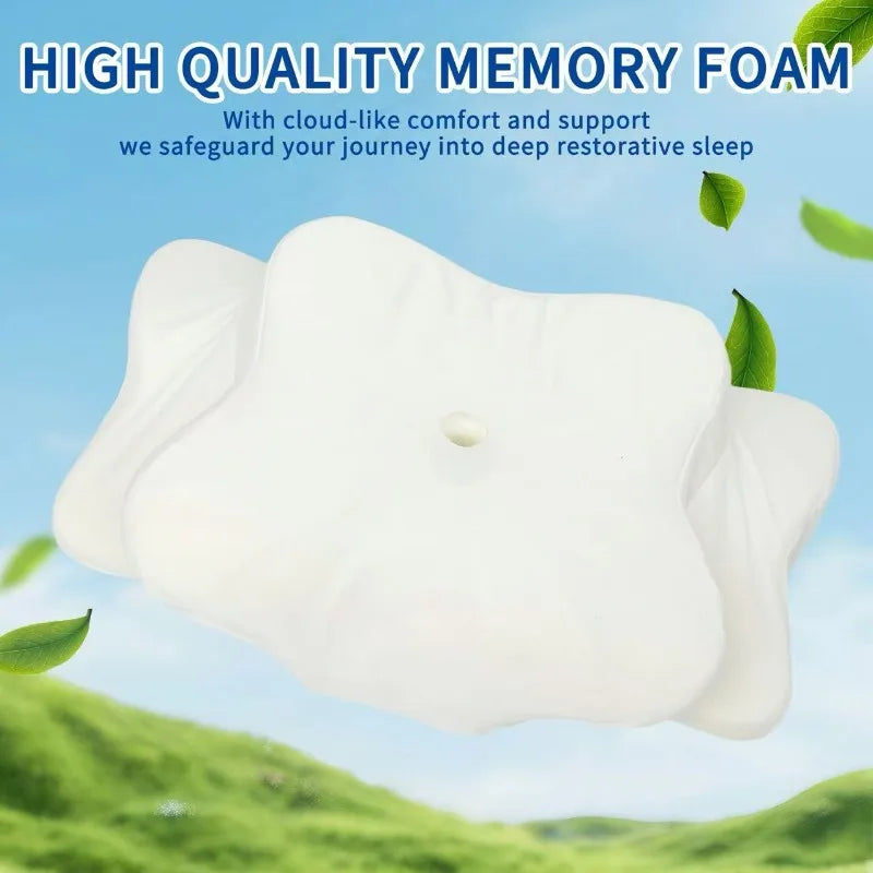 Butterfly Side Sleeping Pillow with Memory Cotton for Neck Support Massage Cushion Tidesmit