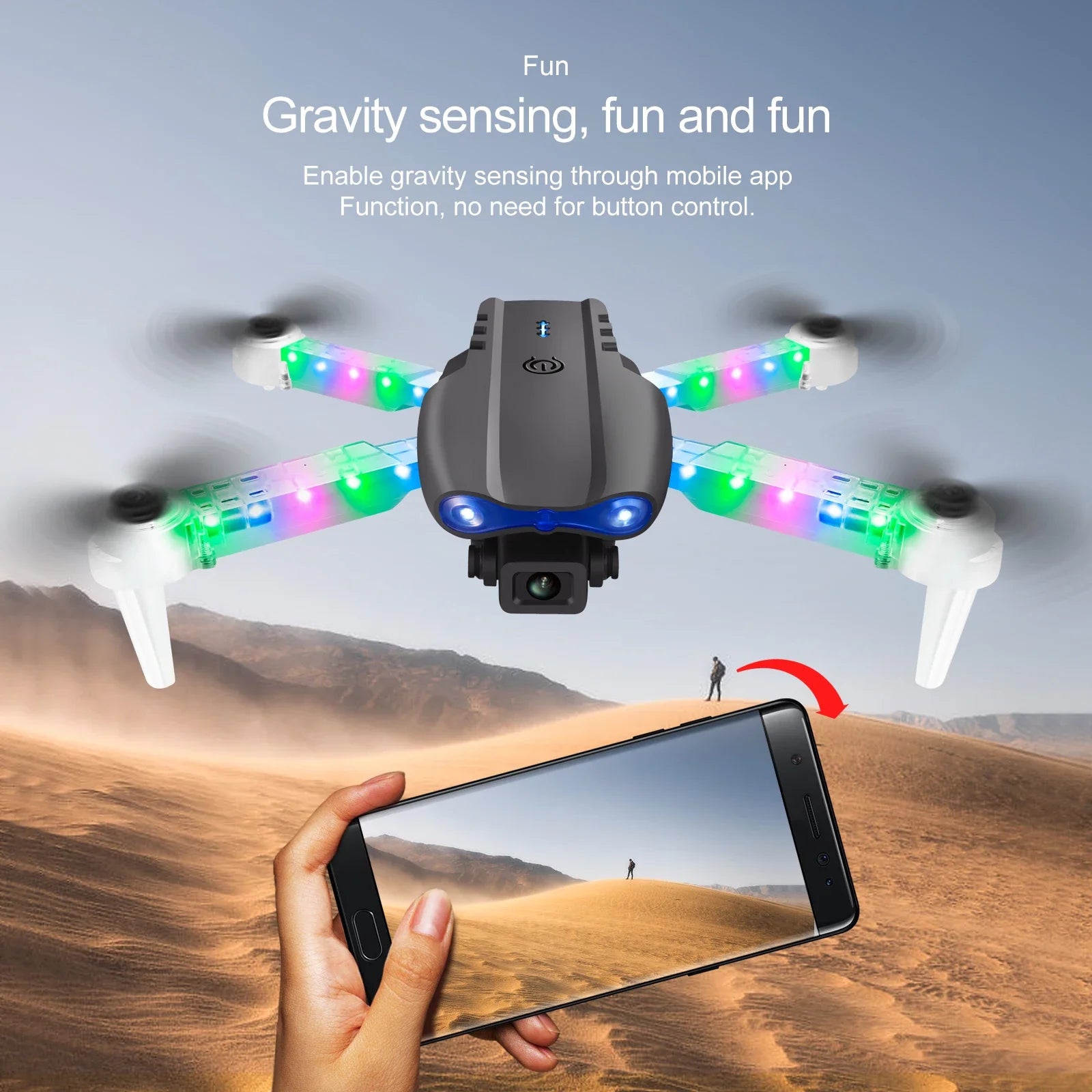4K Camera Drone - Foldable RC Quadcopter with Obstacle Avoidance Tidesmit