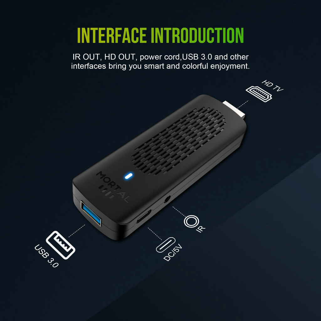 Android TV Stick 8GB 128GB 4K Streaming Box with Voice Remote Tidesmit