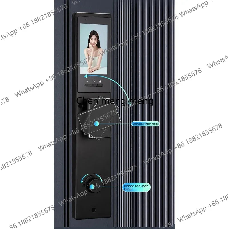 Outdoor Waterproof Lock Wifi Tuya APP Remote Voice Intercom Electronic Door Lock Face Fingerprint Smart Door Lock With Camera