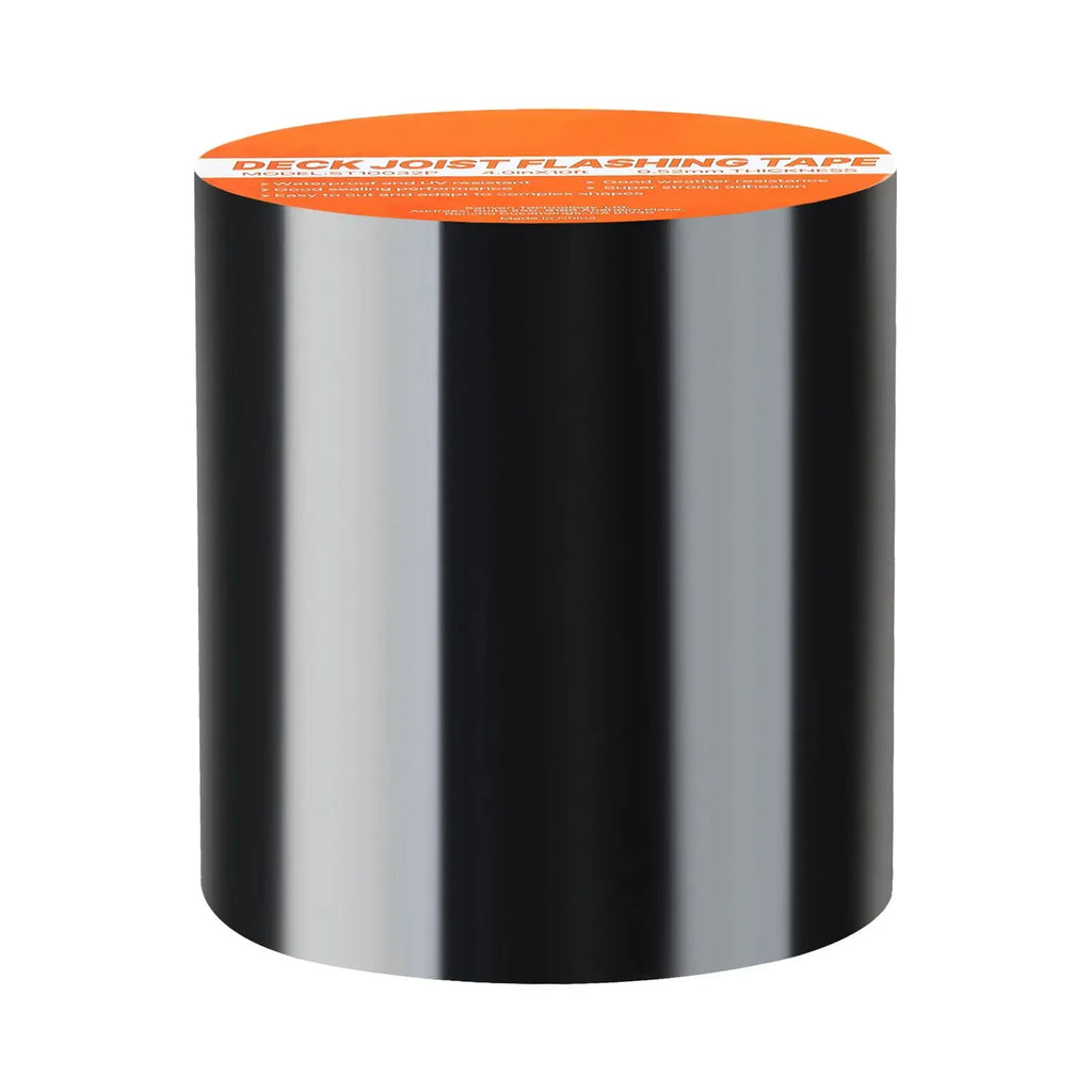 Waterproof patch seal tape roll, black tape with orange label ring on top