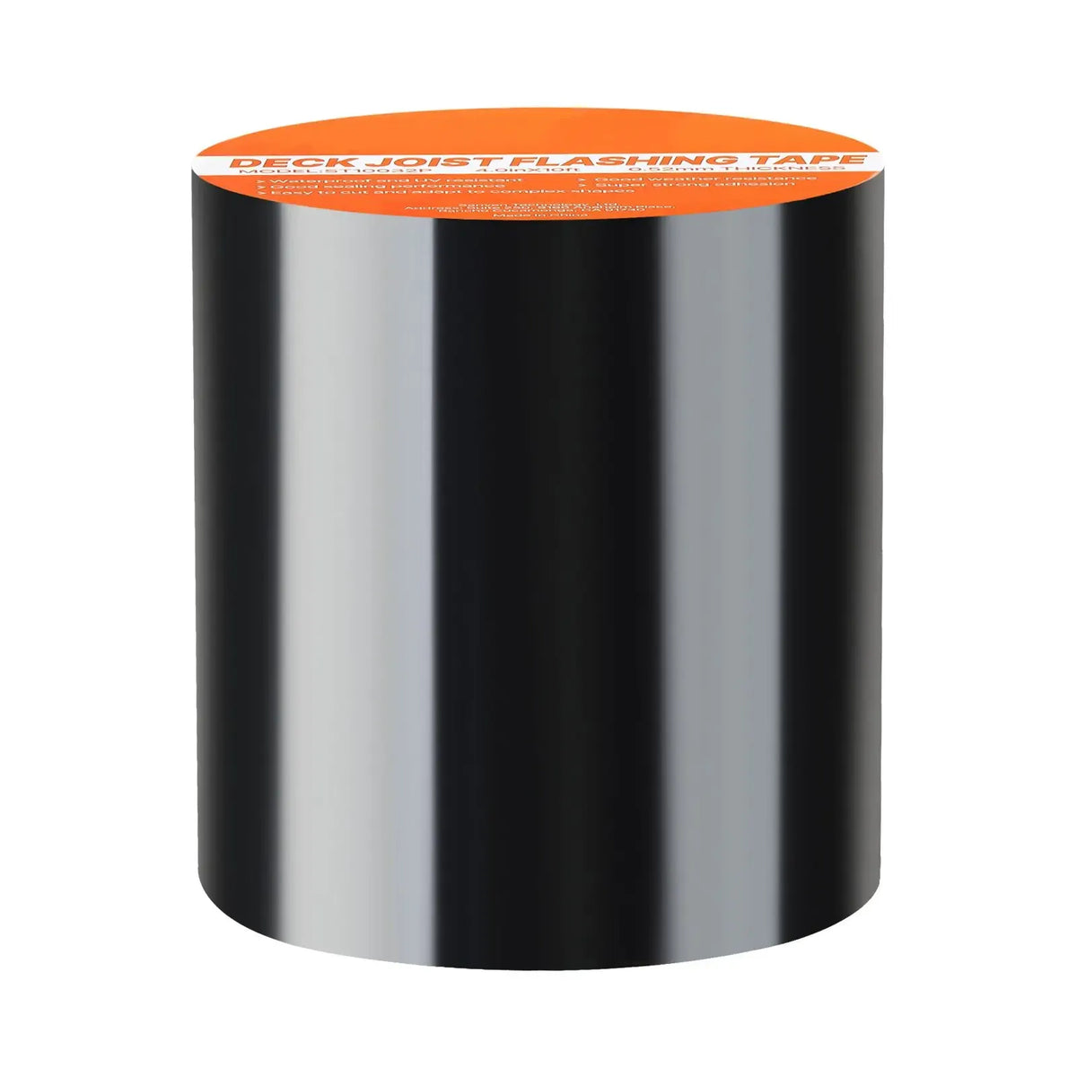 Waterproof patch seal tape roll, black tape with orange label ring on top