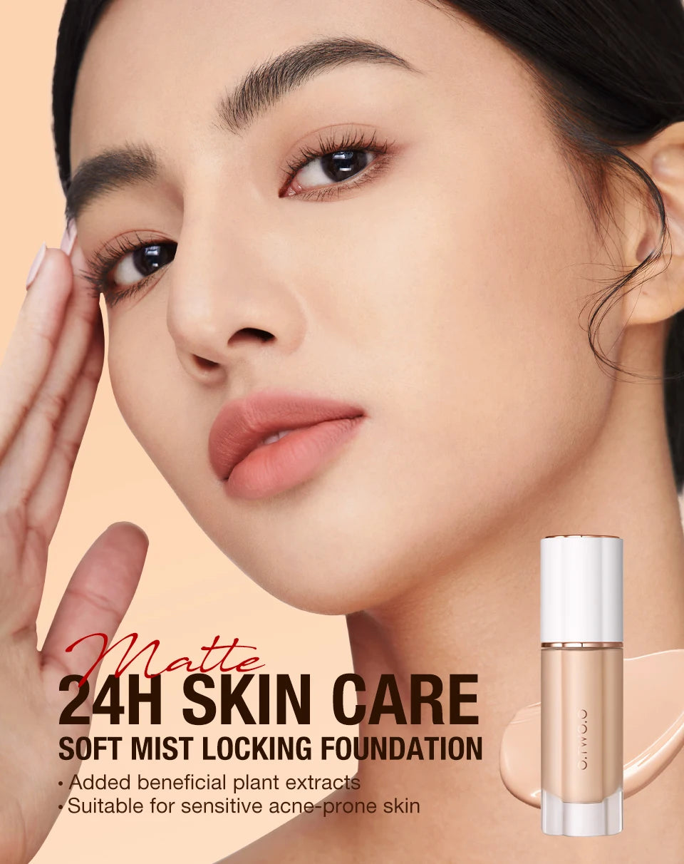 Tidesmit O.TWO.O liquid foundation 30ml with SPF30 high coverage waterproof concealer for flawless face makeup base