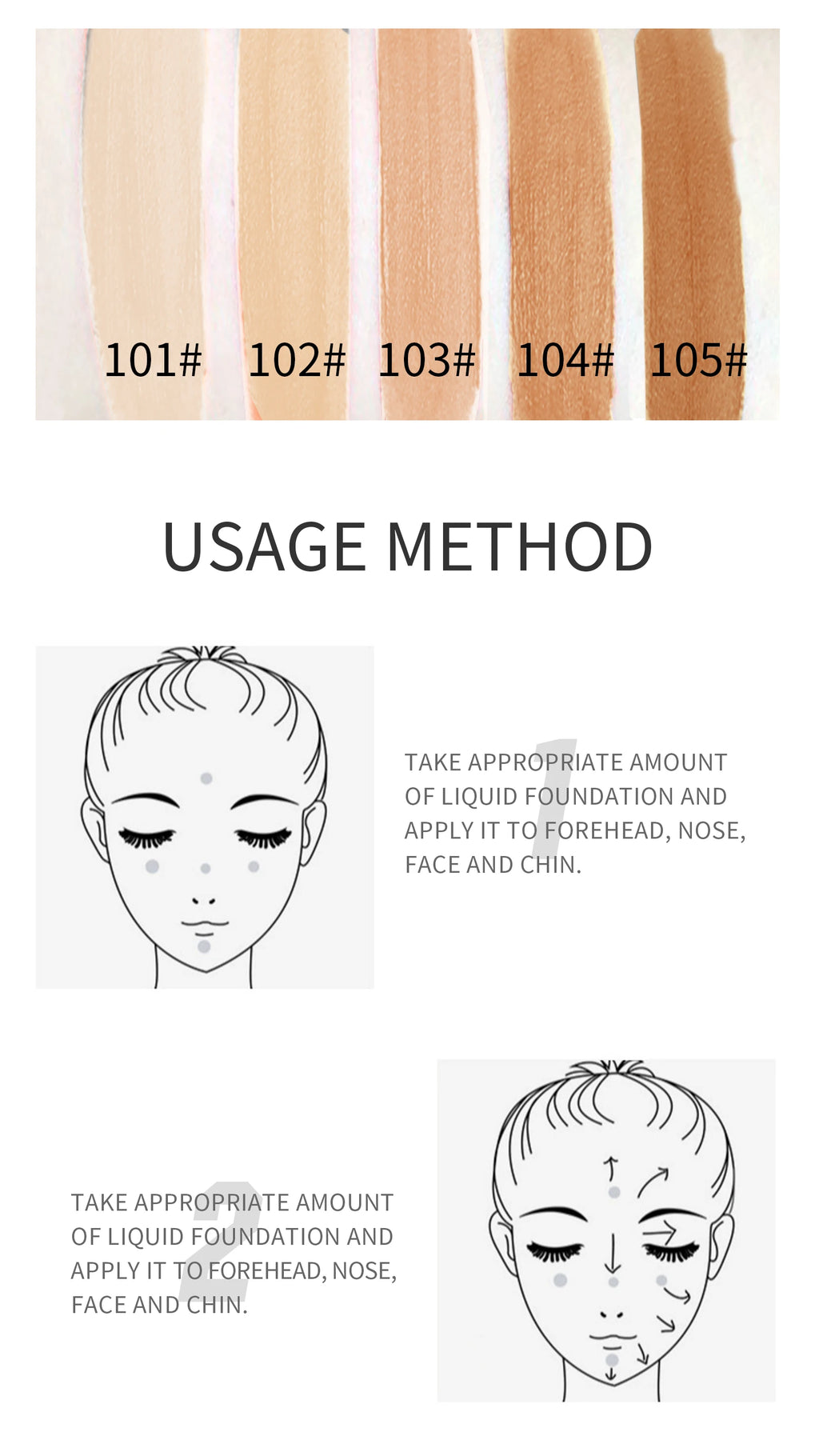 Tidesmit liquid foundation concealer in 30ml bottle for matte oil-control and long-lasting waterproof face makeup coverage