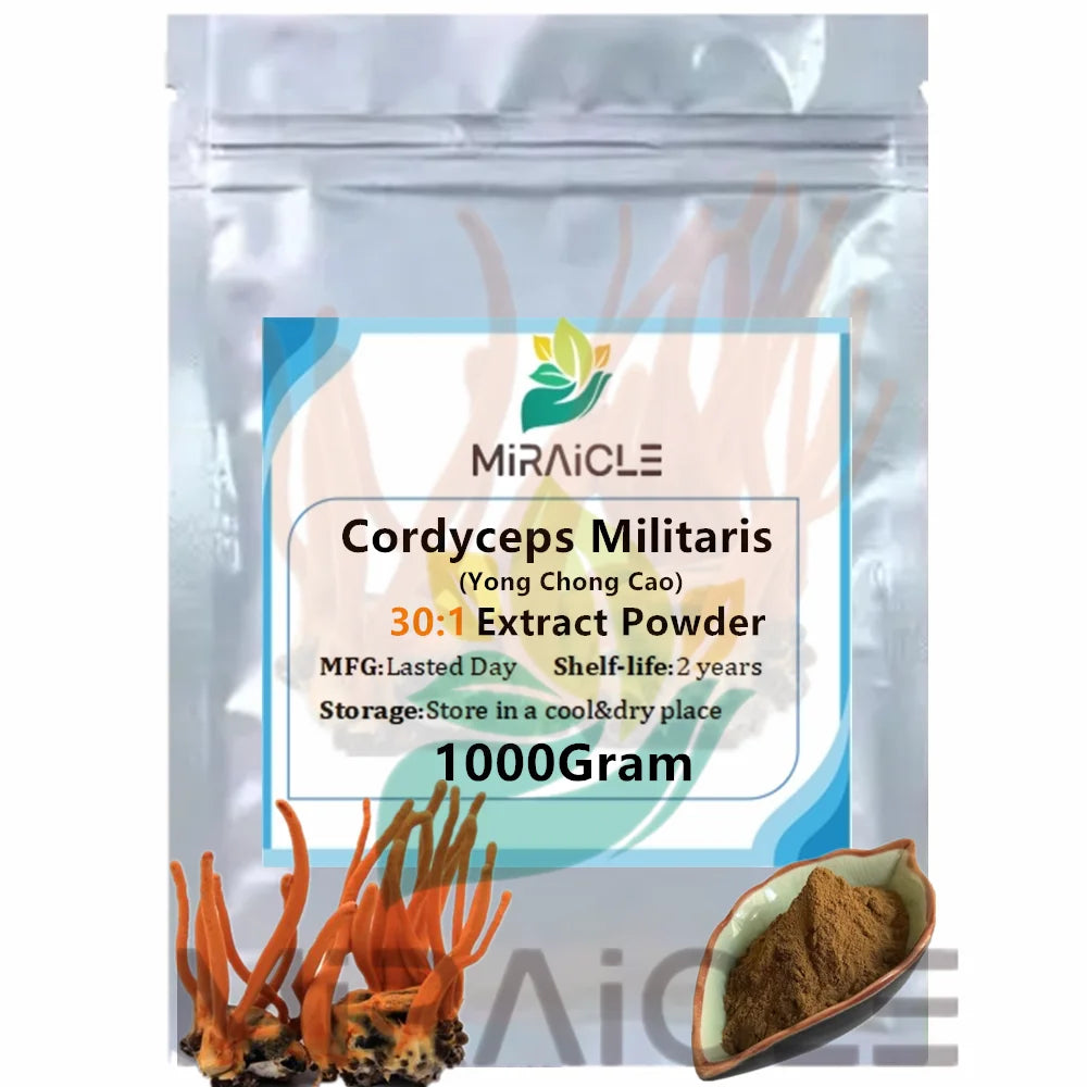 Customized Aluminum Foil Bag for Cordyceps Militaris Extract Powder 30:1,4-layer Bags Packing